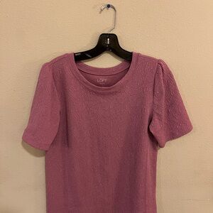 LOFT Women's Pink Textured Top